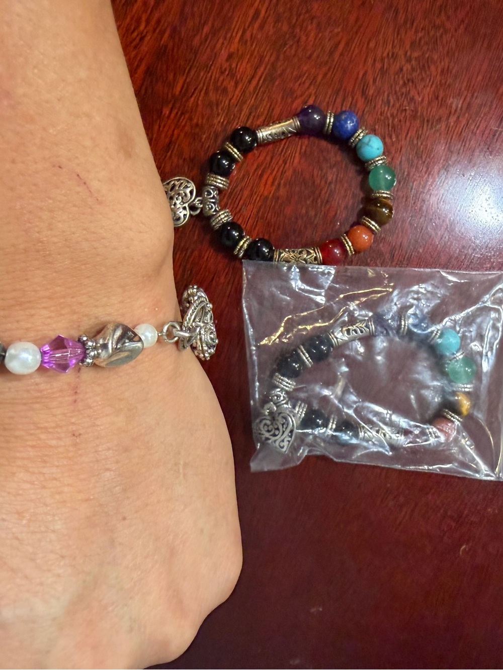 Multi-Color Beaded Chakra Bracelet - Women Jewelry